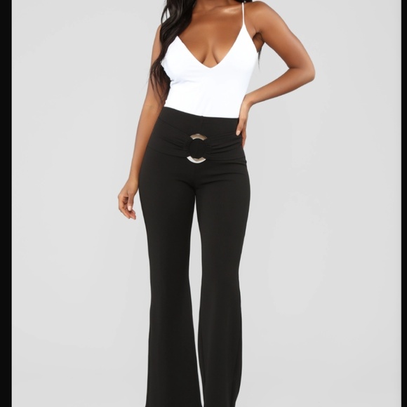 Belted Flare Pants - Picture 2 of 7